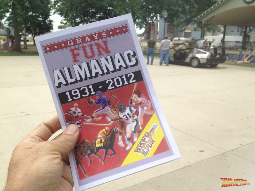 Ogden Fun Days Fun Almanac handed out to the participants who also saw the DeLorean Time Machine Rental