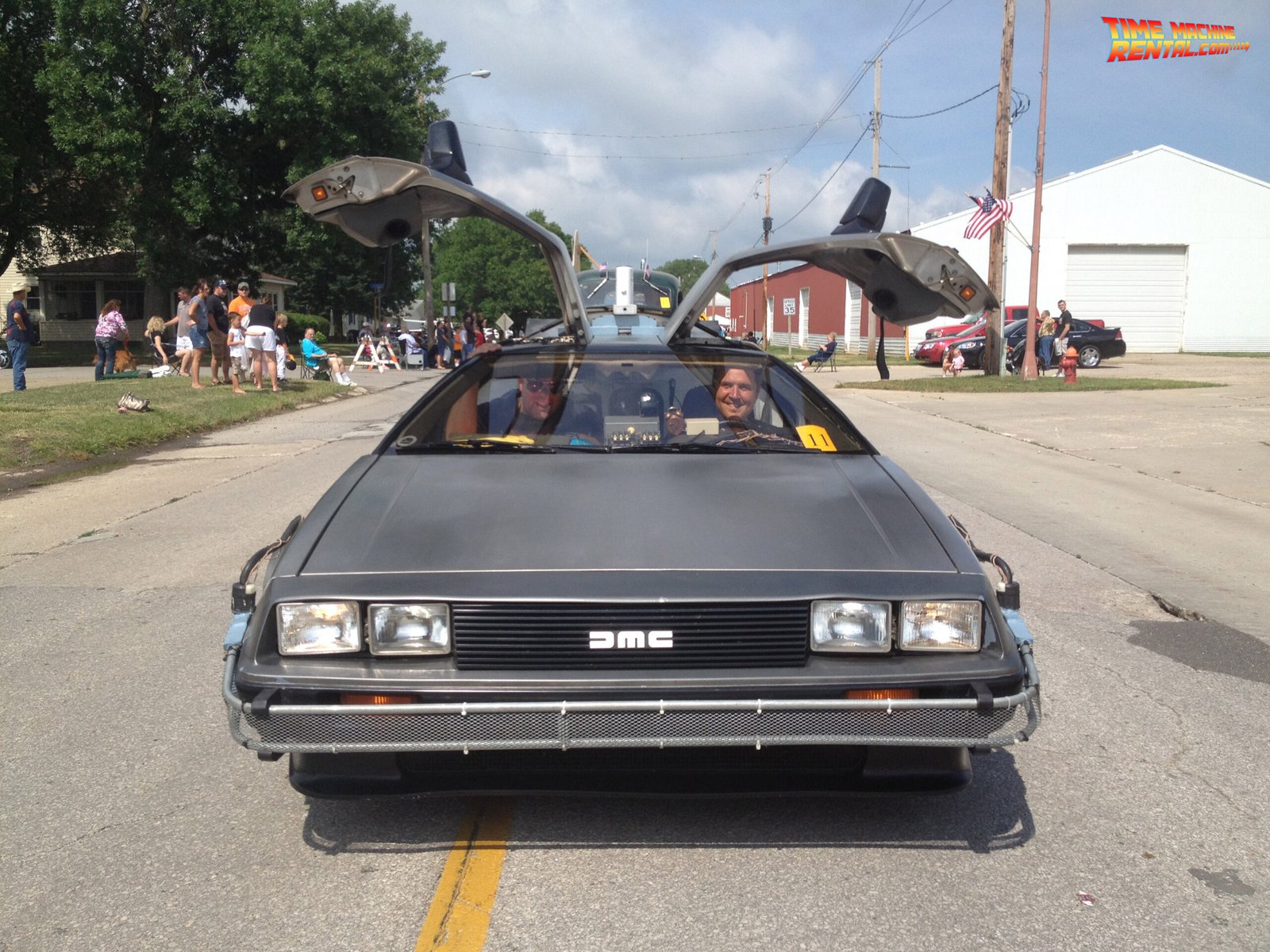 We love a parade! The DeLorean Rental Car participated and won first place!