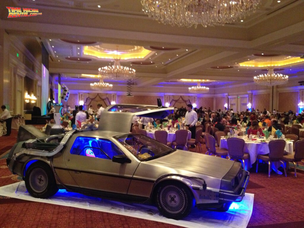 Another shot of the time machine as it awaits event activities that will bring the 1980s back for everyone.